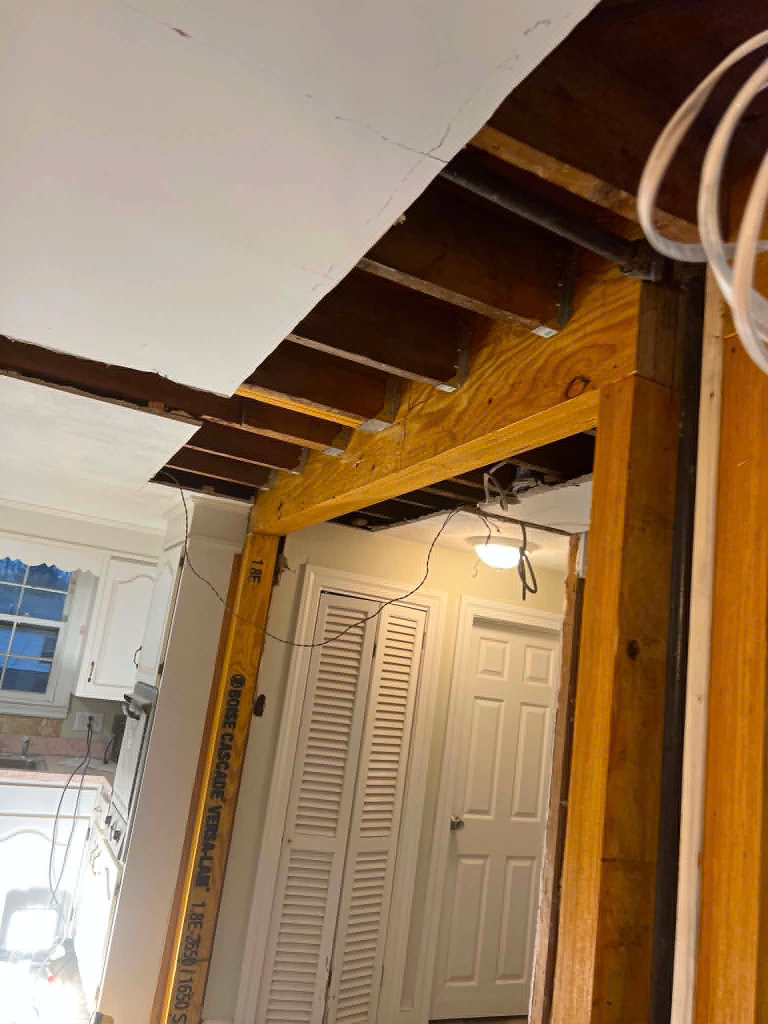 Ceiling Demolition & Reframe